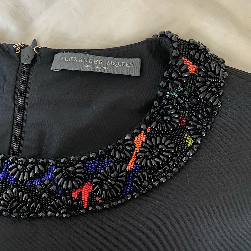 Alexander McQueen Beaded Collar Crop Top 40
